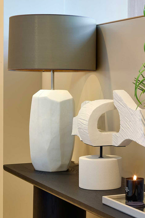 Cubistic White Tall Lamp