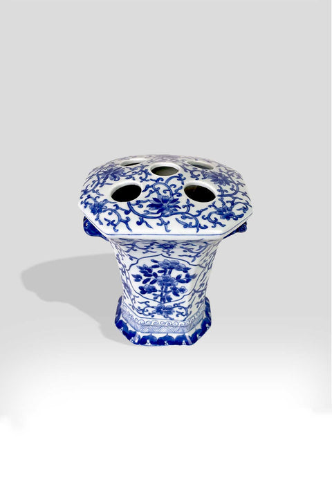 Portacepillos Xinflower Blue Porcelain