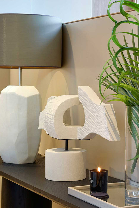 Escultura Abstract Ceramic White