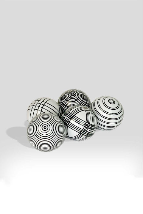 Set Striped Marble Black