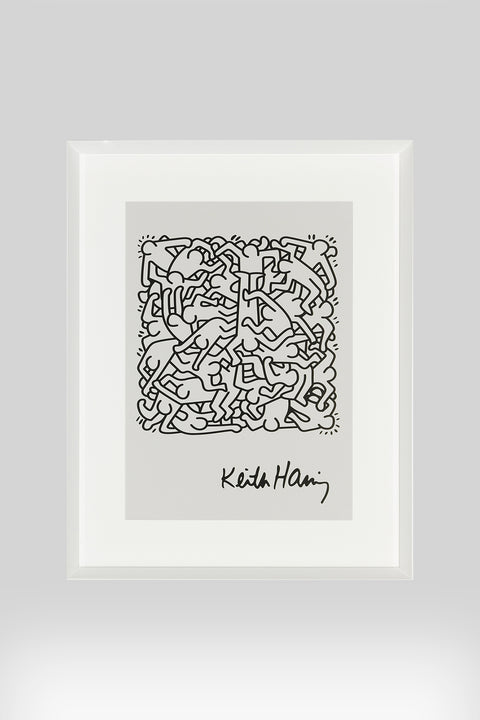 Cuadro Haring People Black