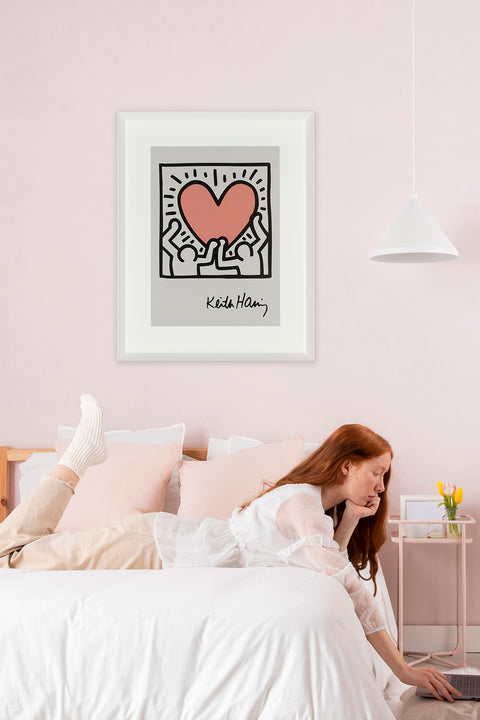 Cuadro Haring Heart Pink
